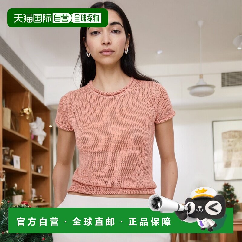 日本直邮BANANA REPUBLIC 女装 纯亚麻短袖针织T恤 875112