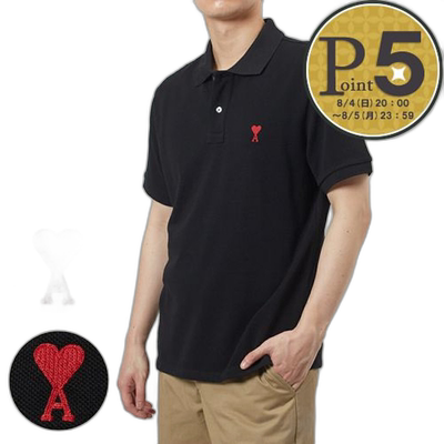 日本直邮AMI PARIS 男士短袖 Polo 衫 AMI DE COEUR POLO 衫 BFUP