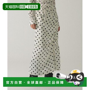 日本直邮Ray BEAMS 波点荷叶边缎面半身裙