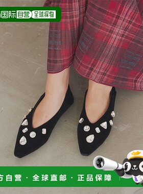 日本直邮KOBE LETTUCE 视觉贝罗亚平底女鞋 [I2640] 黑色单鞋