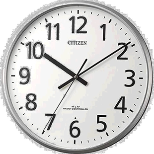 【日本直邮】Rhythm丽声 壁挂钟CITIZEN 静音 银色 8MYA39-019