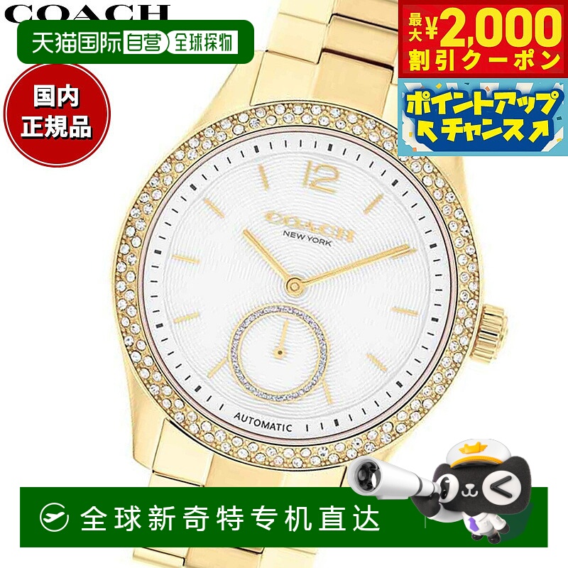 日本直邮COACH 女士手表 Brooks 38MM 自动机械表 14504527