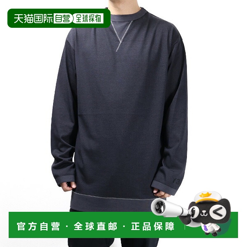 日本直邮Y-3 男款 U LS TEE PREM T 恤 长袖 圆领 长 T V 字缝线