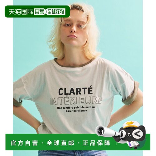 日本直邮CLARTE INTERIEURE 女士 双面穿天竺棉T恤 31530320001