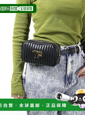 日本直邮TOM FORD 绗缝皮革标志腰包 L1411T ICL019 女士腰包皮革