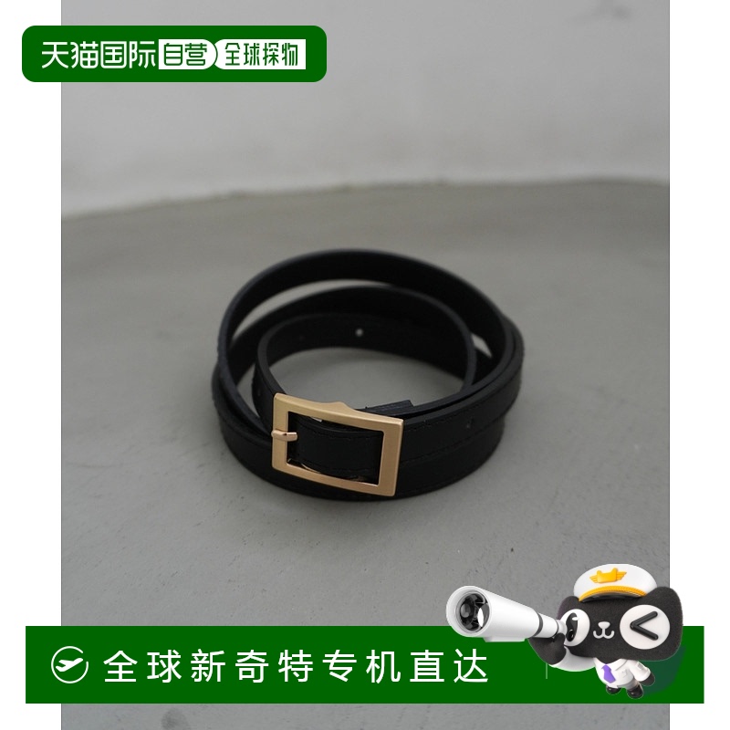 1h可退 日本直邮et.UNiVER 女士 细款简约皮带 简约设计 金色方扣