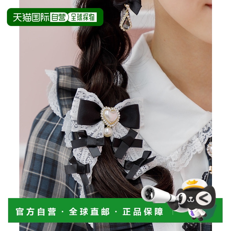 1h可退 日本直邮ROJITA 女士双层蝴蝶结发夹套装 3517207新款