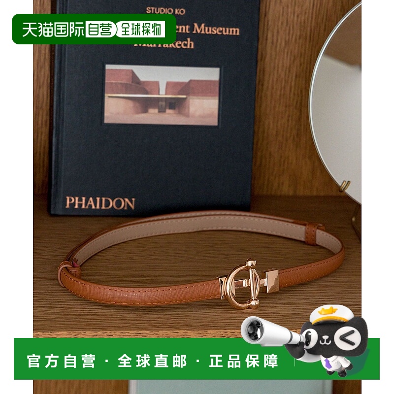 1h可退 日本直邮Andemiu 女士细款真皮腰带 金属扣设计 自由调节