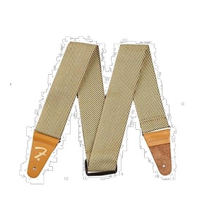 自营｜芬达电吉他电贝斯背带可调节复古式卡其色条纹芬德花呢尼龙