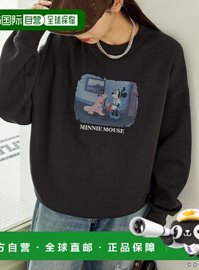 1h可退 日本直邮PUBLUX 女装 复古风Minnie Mouse米妮图案圆领卫