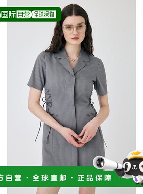 日本直邮MOUSSY 蕾丝拼接剪裁连衣裙 [内搭灰色] MO1164EW035116