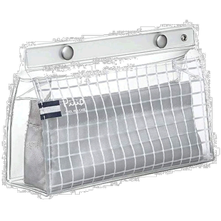 【日本直邮】KOKUYO国誉文具用品透明工具笔袋银灰色经久耐用