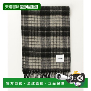 1h可退 日本直邮GLOSTER 男女同款 羊绒混纺双面可穿格纹围巾 501