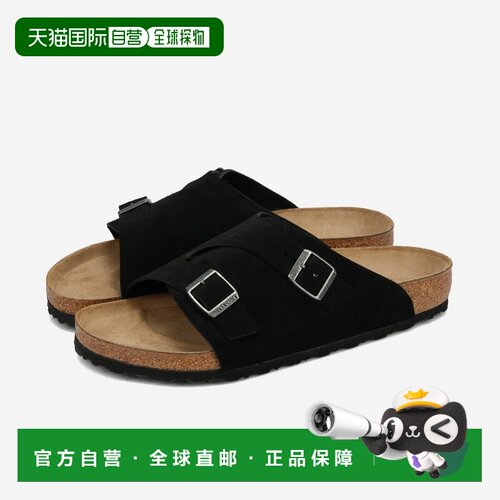 自营 BIRKENSTOCK ZURICH 男士绒面革凉鞋 常规版型 黑色 BKS-102