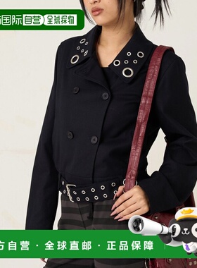 1h可退 日本直邮WHO'S WHO gallery 女士 短款豌豆外套 金属孔饰