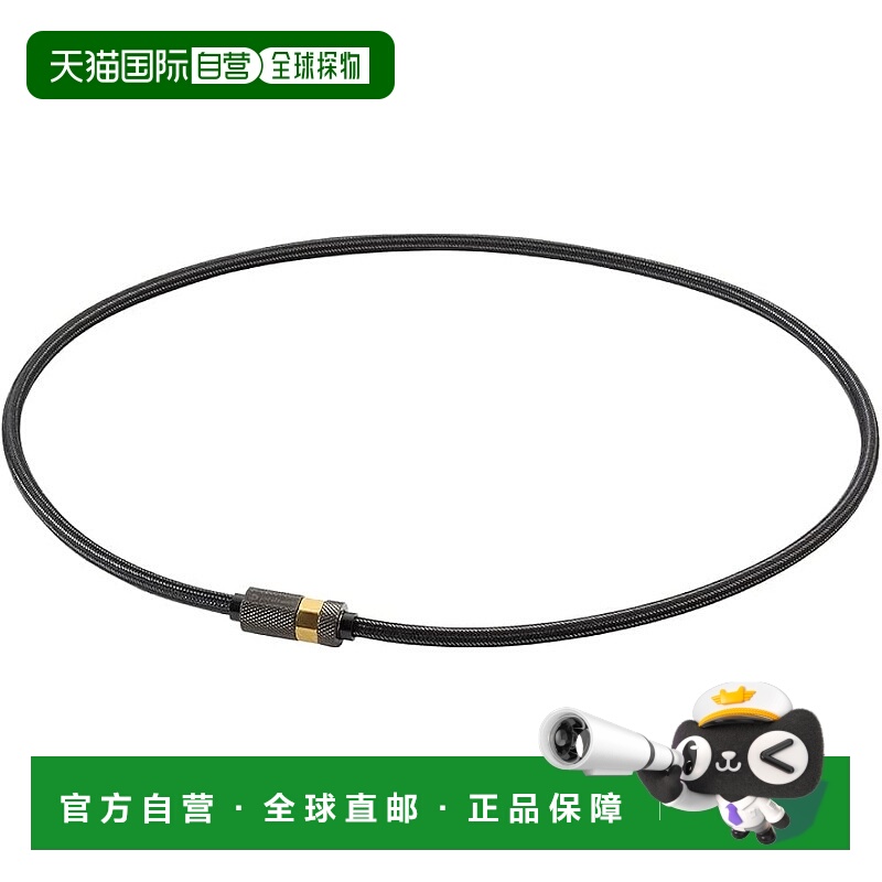 【日本直邮】法藤项链 RAKUWA 磁力颈纹 滚花 黑色/金色 50cm男装