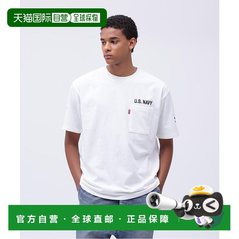 日本直邮AVIREX 海军口袋短袖T恤 [AV1129EM025453]速干