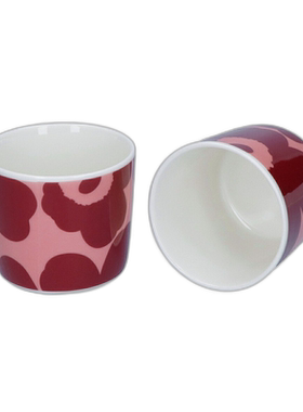 日本直邮Marimekko陶瓷烛台釉下彩咖啡杯手握杯送礼对杯200ml