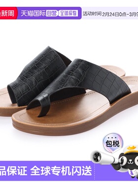 日本直邮VIVIAN 不对称人字拖休闲舒适凉鞋（黑色cm）拖鞋