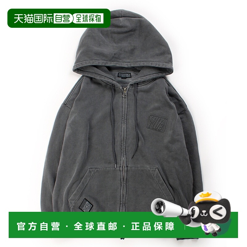 1h可退 日本直邮GALFY男女同款裏毛拉链连帽衫 宽松oversize设计