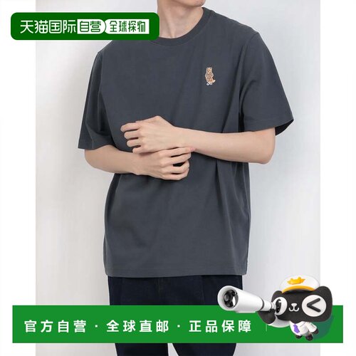 日本直邮MAISON KITSUNE DRESSED FOX 舒适T恤 SHADOW BLUE 内搭
