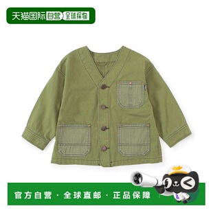 1h可退 日本直邮F.O.KIDS 儿童宽松做旧处理牛仔连体外套 R402025