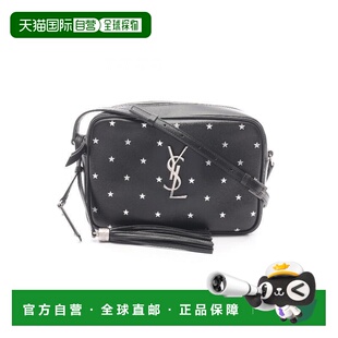 日本直邮中古YSL圣罗兰女包A级95新Shoulder bag肩包牛皮斜挎包黑