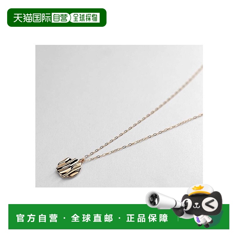 日潮跑腿Cocoshnik男女同款10K黄金波纹形圆角项链高雅脱俗
