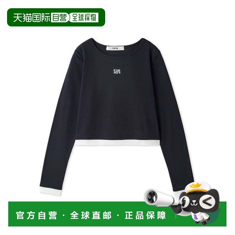 日本直邮FURFUR PlaX(TM)长袖剪裁上衣抗菌深蓝图片