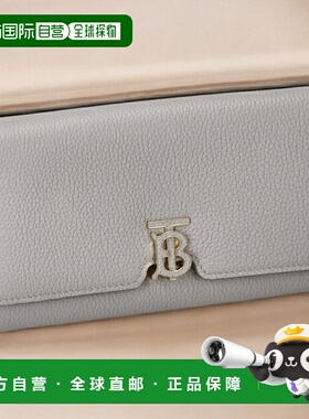 日本直邮Burberry 女士长款钱包 品牌 BURBERRY 8070435 灰色钱包