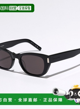 日本直邮SAINT LAURENT SL 601 女士方形全框太阳镜带标志黑色/黑
