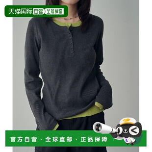 1h可退 日本直邮-goocy- 女装 配色亨利领针织衫 PGY1061105A0008