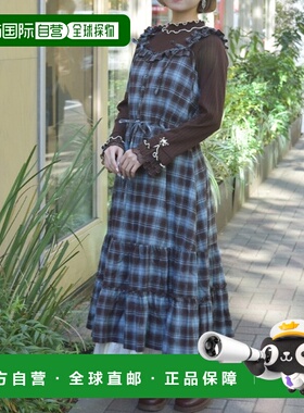 1h可退 日本直邮axes femme 女装 棉质蕾丝拼接背带裙 TS344X77