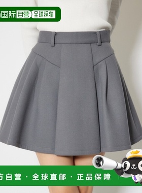日本直邮rienda 女装 2025秋冬新款双面呢短款半裙 棒球式迷你A字