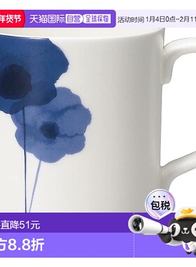 【日本直邮】Narumi鸣海 马克杯咖啡杯 春田 蓝色 330cc 微波炉适