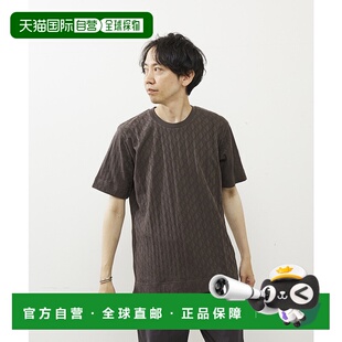 日本直邮MEN 几何提花圆领T恤 男士 A0443UTS016 MELROSE 1h可退
