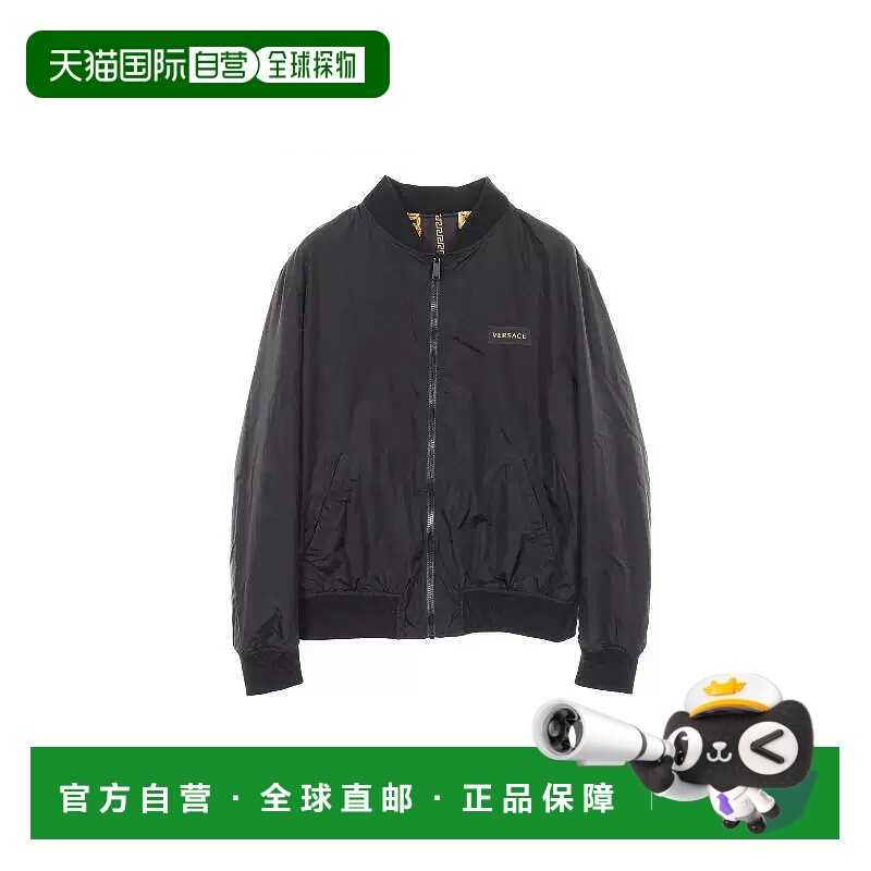 日本直邮中古Versace范思哲男A级95新Jacket夹克外套尼龙外套黑色