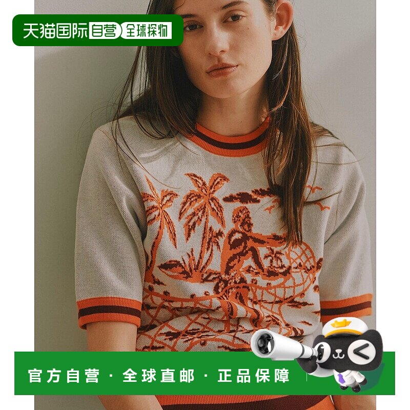 1h可退 日本直邮B:MING by BEAMS 女士复古系列ambiance短袖提花