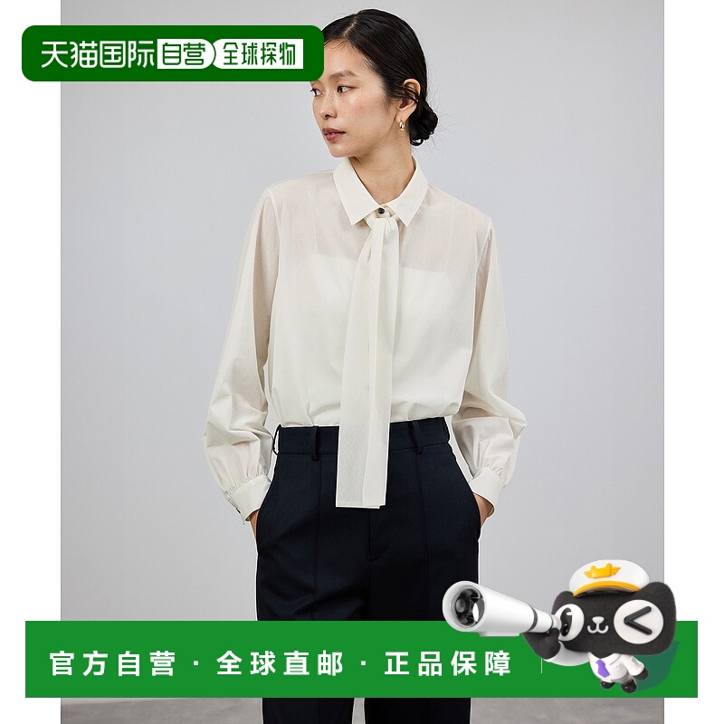 1h可退 日本直邮ROPE' 女装 蕾丝拼接荷叶边半透明衬衫 2025BGGH3