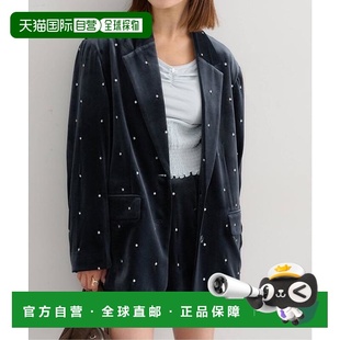 波点刺绣天鹅绒夹克外套西装 1h可退 SPICK&SPAN 日本直邮U