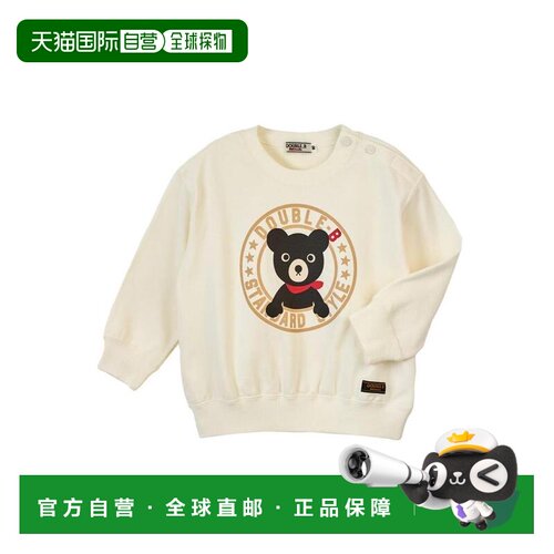 日本直邮日潮 MIKIHOUSE日本制DB徽章小熊印花卫衣 63-5607-142