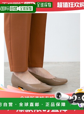 【日本直邮】Menue menue V 型剪裁方头高跟鞋（1034 Greige爆款