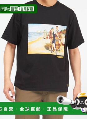 日本直邮Logos-徽标户外短袖T恤复古海报T恤新款