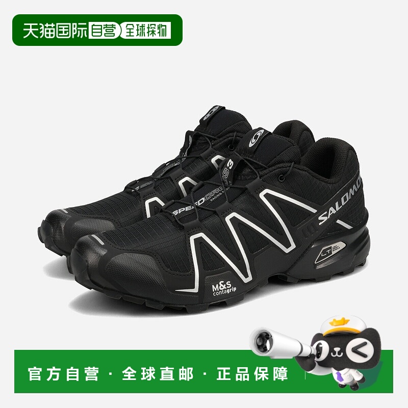 日本直邮SALOMON SPEEDCROSS 3 男士低帮运动鞋 黑色/FTW 银色/黑