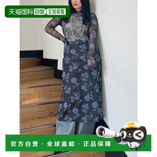 1h可退 日本直邮jouetie女士花卉刺绣透视长款连衣裙 08254030070