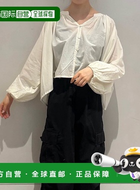 1h可退 日本直邮LOCUST 女士绵泡泡袖衬衫 柔软透气日常百搭 21O1