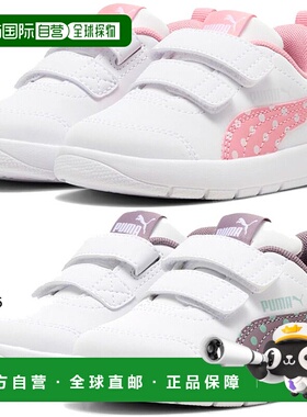 日本直邮Puma Courtflex V3 Dottie V 婴儿童运动鞋魔术贴绑带彪