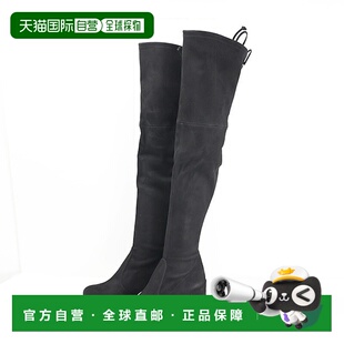 自营  STUART WEITZMAN 女士及膝靴子TIELAND BLACK SUEDE