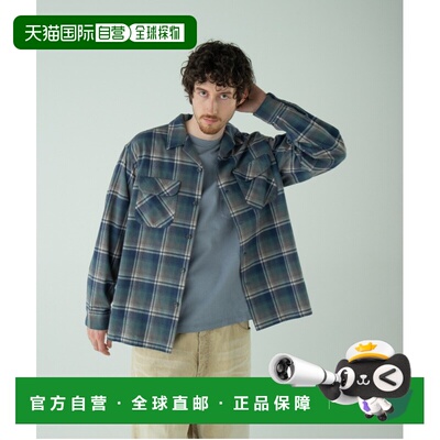 1h可退 日本直邮PENDLETON男女同款全棉宽松半开领衬衫设计感百搭