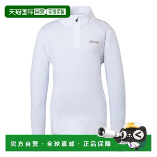 ESW24LS51 日本直邮PHENIX 女士T恤 半拉链插肩袖 白色 基础款
